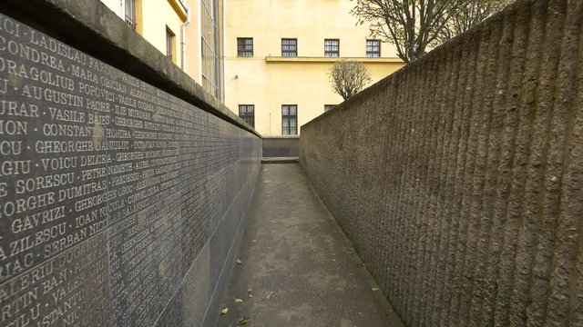 Names of dead prisoners at Sighet Memorial Museum