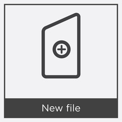 New file icon isolated on white background