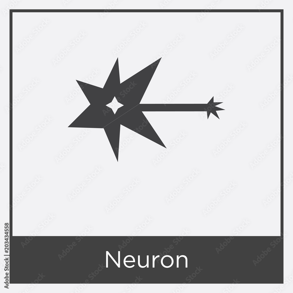 Wall mural Neuron icon isolated on white background - Wall murals