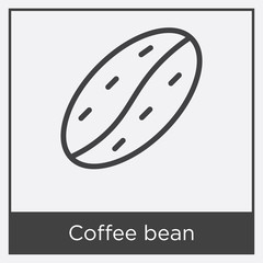 Coffee bean icon isolated on white background