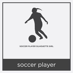 soccer player icon isolated on white background