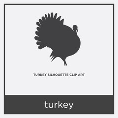 Fototapeta na wymiar turkey icon isolated on white background