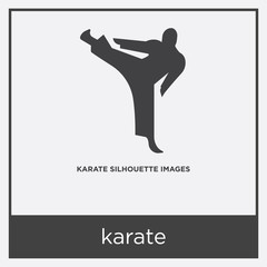 karate icon isolated on white background