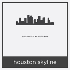 Obraz premium houston skyline icon isolated on white background