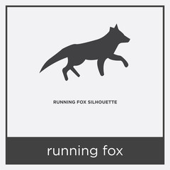 running fox icon isolated on white background