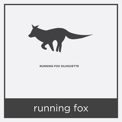 running fox icon isolated on white background