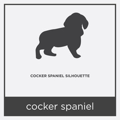 cocker spaniel icon isolated on white background