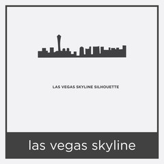 las vegas skyline icon isolated on white background