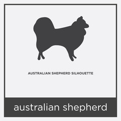 australian shepherd icon isolated on white background