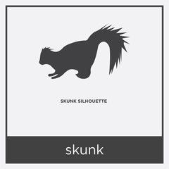 skunk icon isolated on white background