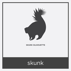 skunk icon isolated on white background