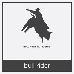 bull rider icon isolated on white background