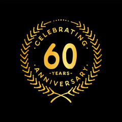 60 years design template. 60th vector and illustration.
