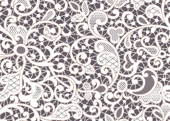 seamless lace pattern with flowers