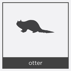 otter icon isolated on white background