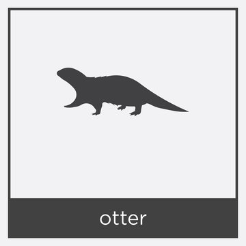 otter icon isolated on white background