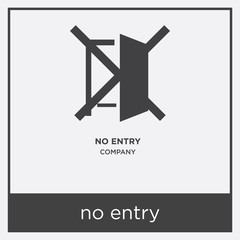 no entry icon isolated on white background
