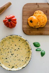 Healthy Cornmeal with Basil Crust Pizza