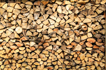 Polter, Holzstapel im Wald, Forstwirtschaft 