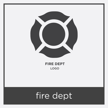 fire dept icon isolated on white background