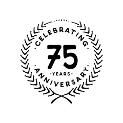 75 years design template. 75th vector and illustration.

