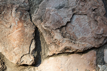 Close up of natural stone wall. Stone wall texture 