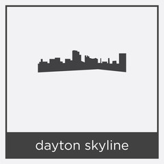 dayton skyline icon isolated on white background