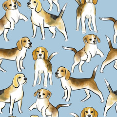 beagle dog seamless