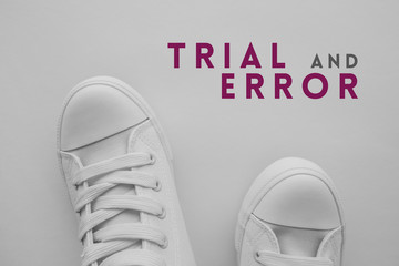 Trial and error problem solving concept
