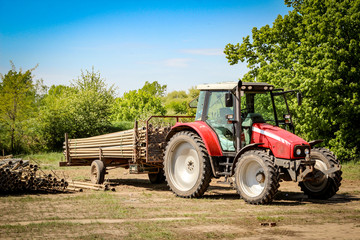Naklejka premium Bewässerungsrohre werden abtransportiert