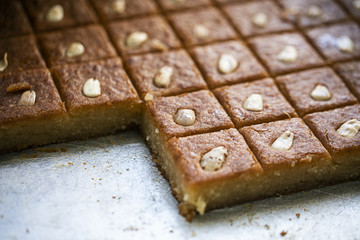pâtisserie orientale en gros plan