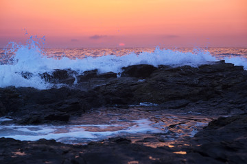 beach sunset  background