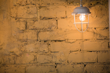 lightbulb on wall background