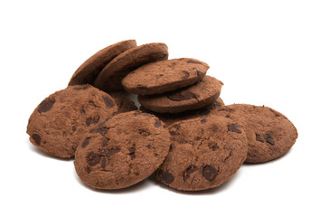 chocolate sandwich cookie isolated
