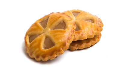 biscuits with apple filling isolated