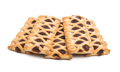 biscuits with fruit filling isolated