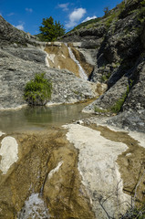 Mountain river among rocks