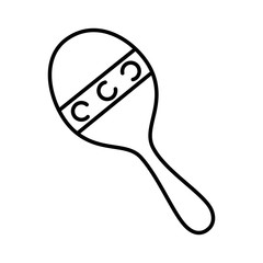 maracas musical instrument icon vector illustration design