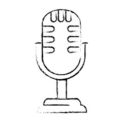 retro microphone isolated icon vector illustration design