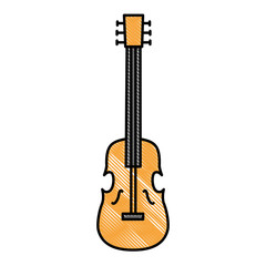 violin musical instrument isolated icon vector illustration design