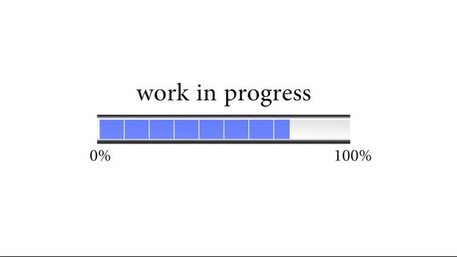 blue bar work in progress