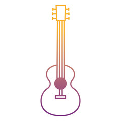 acoustic guitar musical instrument icon vector illustration design