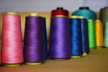 Color thread for sewing machine, for textile industry