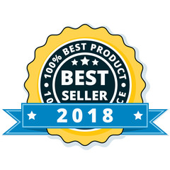 Best Seller 2018 label illustration