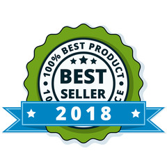 Best Seller 2018 label illustration