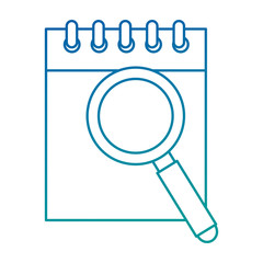 calendar reminder with magnifying glass vector illustration design