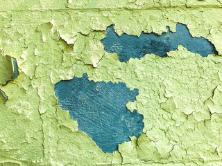 Obraz premium Plaster on the walls peeling, rags