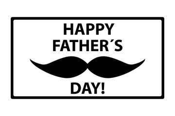 Happy Fathers Day - Moustache Icon