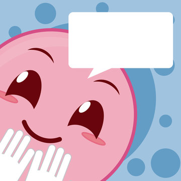 Cute emoji cartoon concept