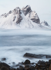 Vestrahorn and  Brunnhorn mountains from Stokksnes in Iceland